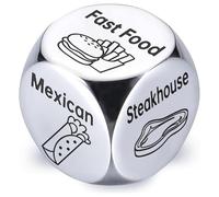 Dating Dice Couples Gift, Personalized Decision Dice, Valentine's Day Gifts for Girlfriend or Boyfriend, Romantic Date Night, Anniversary for Husband Wife Couples Gift Ideas (Food Dice)