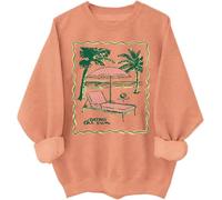 Dating The Sun Sudadera con capucha Vintag Sunshine Lover Graphic Camisas de manga larga, Hami naranja, S