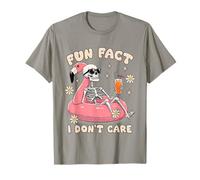 Dato curioso I Don't Care Esqueleto sarcástico Summer Vibes Beach Camiseta