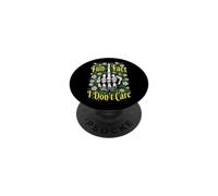 Dato Divertido I Don't Care Funny Antisocial Floral Dedo Medio PopSockets PopGrip Adhesivo