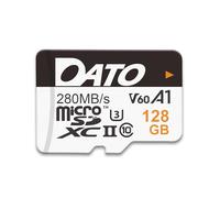 DATO Tarjeta microSD Lightning de 128 GB, UHS-II, A1, C10, U3, V60, Full HD, 4K, tarjeta de memoria microSDXC de hasta 280/180 MB/s, para teléfonos, cámaras, dispositivos portátiles de juegos