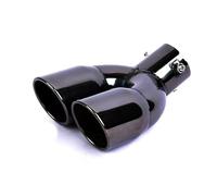 DATONGERGOUZI 1 Pieza Cola de Escape Doble Salida para Ford Focus (2015-2018) [MK3] Estilo Deportivo, Terminal Escape Negro, Diámetro de Entrada 63mm,Curved