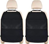 DATONGERGOUZI 2 Piezas Protector Asiento Coche Respaldo para Tesla Model 3 (~Highland 2024 2025), Impermeable Trasero Coche Oxford Kick Mats Protección Fundas Delantero (67cm×44cm)