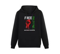 DATONGXINGFU Free Palestine End Israeli Occupation Gaza Freedom Protest Funny Hoodies Long Sleeve Pullover Loose Hoody Mens Sweatershirt Black XXL