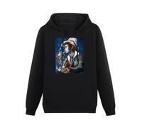 DATONGXINGFU Townes Van Zandt Blues 9 Men's Pullover Hoodies Unisex Cotton Hip Hop Print Sweatshirts Black M
