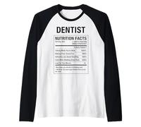 Datos curiosos del dentista Camiseta Manga Raglan