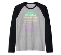 Datos curiosos del higienista dental Camiseta Manga Raglan