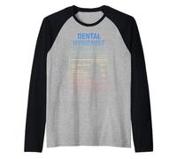 Datos curiosos del higienista dental Camiseta Manga Raglan
