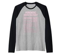 Datos curiosos del odontólogo forense Camiseta Manga Raglan