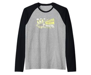Datos Curiosos sobre Palomas no solicitados Curiosidades de Aves Camiseta Manga Raglan