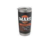 Datos de Marte - Amante del Espacio Planeta Marte Vaso térmico de acero inoxidable de doble pared