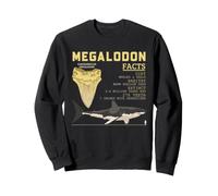 Datos de Megalodon Los Amantes de los Tiburones Diente Prehistórico Océano Ciencia Sudadera