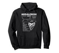 Datos de Megalodon Los Amantes de los Tiburones Diente Prehistórico Océano Ciencia Sudadera con Capucha