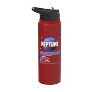 Datos de Neptuno - Planet Space Lover Solar System Stainless Steel Insulated Water Bottle