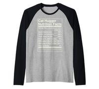 Datos nutricionales de Cat Hugger Funny Feline Lover Owner Camiseta Manga Raglan