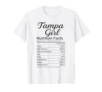 Datos nutricionales de Tampa Girl Mujer de Florida Linda Graciosa Sol Camiseta