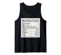 Datos nutricionales Divertidos del carnívoro Etiqueta de Ingredientes Dieta cetogénica Camiseta sin Mangas