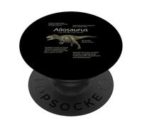 Datos sobre Dinosaurios Allosaurus Paleontología prehistórica jurásica PopSockets PopGrip Adhesivo