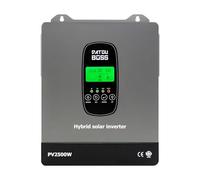 DATOUBOSS 1800W Inversor Solar Híbrido 12V, Onda Pura, Entrada fotovoltaica de 2500W,admite Funcionamiento sin batería, 100A MPPT,admite baterías de 12V.