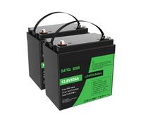 DATOUBOSS 2*Batería Litio 12V 50Ah Batería LiFePO4,15000+ Ciclos Profundo y 50A BMS Protección,Grado A Células de la Bateria para Autocaravana,Sistema Solar,Camper,Cortadora de Césped.