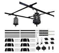 DATOUBOSS 4.0Mx4.0M Studio Photography Pantograph Ceiling Track System 43-200CM Drop Pantograph Pock Rail Track Kit 4.0M Ceiling Stand System for Photo Video Studio Shooting (4.0Mx4.0M-D)