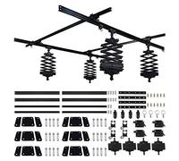 DATOUBOSS 4.0Mx4.0M Studio Photography Pantograph Ceiling Track System 43-200CM Drop Pantograph Pock Rail Track Kit 4.0M Ceiling Stand System for Photo Video Studio Shooting (4.0Mx4.0M-B)