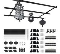 DATOUBOSS 4.0Mx4.0M Studio Photography Pantograph Ceiling Track System 43-200CM Drop Pantograph Pock Rail Track Kit 4.0M Ceiling Stand System for Photo Video Studio Shooting (4.0Mx4.0M-C)