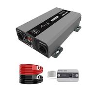 DATOUBOSS Inversor 24v 220v/230v Onda Pura 2000w, Transformador 24v a 220v Camion con Toma de AC Y Puerto USB 3A para El Hogar, RV, Camión, Inversor de Energía Solar Fuera De La Red (SAK-24v2000w)