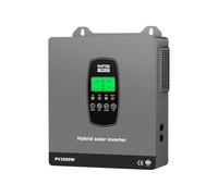 DATOUBOSS Inversor Solar Híbrido 1800W 12V a 230V Onda Sinusoidal Pura con Controlador MPPT 100A, Entrada FV 2500W, Compatible con Baterías LiFePO4, AGM, Gel y Plomo-Ácido, Sistema Solar Off-Grid