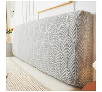 DATOUJL Funda para Cabecero Elástica, Jacquard-Hojas Cubierta para Cabecero de Cama Antipolvo Lavable, para Cabecero Tapizado, Cama Individual Matrimonio (Gris,120cm)