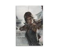 DATOZA Póster decorativo de Tomb Raider Lara Croft Pose Art Poster Pintura decorativa Lienzo Póster de pared e imagen de arte Impresión moderna Familia Dormitorio Decoración Posters 12x18 pulgadas