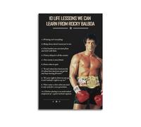 DATOZA Rocky Balboa Life Lessons Poster Pintura decorativa Lienzo Póster de pared e imagen de arte Impresión moderna Familia Dormitorio Decoración Pósteres 12x18 pulgadas (30x45cm)