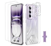 Datree 2 Piezas para OPPO Reno 12 Pro 5G TPU Protector de Pantalla, 2 Piezas Trasera Película Protectora, 2 Piezas Protector de Lente de Cámara, Alta Definicion, Anti-Arañazos Screen Protector