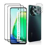 Datree 2 Piezas para Vivo Y28 4G Protector de Pantalla, con 2 Piezas Protector de Lente de Cámara,Dureza 9H Sin Burbujas, Alta Definicion,Anti-Arañazos Cristal Templado