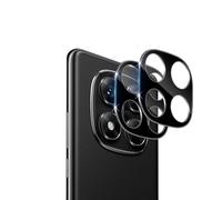 Datree 2 Piezas para Xiaomi Redmi Note 14 Pro 5G /Poco X7 5G Protector de Pantalla Lente de Cámara, 9H Dureza HD Anti-Arañazos Cristal Templado Cámara Trasera Lente Protector （Negro）