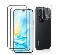 Datree 2 Piezas Protector de Pantalla para Honor 200 Lite,con 2 Piezas Protector de Lente de Cámara,Dureza 9H Sin Burbujas,Alta Definicion,Anti-Arañazos Cristal Templado para Honor 200 Lite