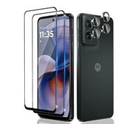 Datree 2 Piezas Protector de Pantalla para Motorola Moto G55, con 2 Piezas Protector de Lente de Cámara,Dureza 9H Sin Burbujas, Alta Definicion,Anti-Arañazos Cristal Templado