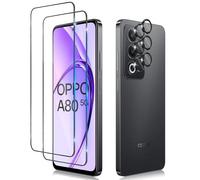 Datree 2 Piezas Protector de Pantalla para OPPO A80 5G, con 2 Piezas Protector de Lente de Cámara,Dureza 9H Sin Burbujas, Alta Definicion,Anti-Arañazos Cristal Templado