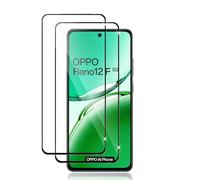 Datree 2 Piezas Protector de Pantalla para OPPO Reno 12F / Reno 12 F/Reno 12FS / Reno 12 FS/Reno 13F/13 F, Dureza 9H Sin Burbujas, Alta Definicion,Anti-Arañazos Cristal Templado -Negro