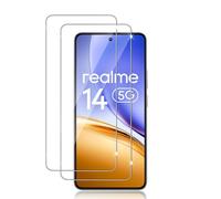 Datree 2 Piezas Protector de Pantalla para Realme P3/Realme 14 5G/Realme 14T 5G,HD Cristal Templado, Dureza 9H Sin Burbujas, Alta Definicion,Anti-Arañazos Screen Protector