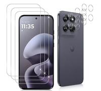 Datree 3 Piezas para Motorola Moto G67/Moto G77 Protector de Pantalla, con 3 Piezas Protector de Lente de Cámara,Dureza 9H Sin Burbujas, Alta Definicion,Anti-Arañazos Cristal Templado