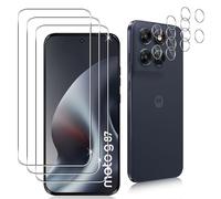 Datree 3 Piezas para Motorola Moto G87 5G Protector de Pantalla, con 3 Piezas Protector de Lente de Cámara,Dureza 9H Sin Burbujas, Alta Definicion,Anti-Arañazos Cristal Templado