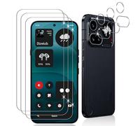 Datree 3 Piezas para Nothing Phone 4A Pro Protector de Pantalla, con 3 Piezas Protector de Lente de Cámara,Dureza 9H Sin Burbujas, Alta Definicion,Anti-Arañazos Cristal Templado