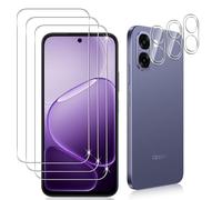 Datree 3 Piezas para OPPO A6X 4G/5G Protector de Pantalla, con 3 Piezas Protector de Lente de Cámara,Dureza 9H Sin Burbujas, Alta Definicion,Anti-Arañazos Cristal Templado
