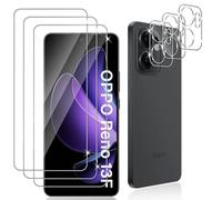 Datree 3 Piezas para OPPO Reno 13F/13 F/Reno 13FS/13 FS 4G/5G Protector de Pantalla, con 3 Piezas Protector de Lente de Cámara,Dureza 9H Sin Burbujas, Alta Definicion,Anti-Arañazos Cristal Templado
