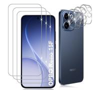 Datree 3 Piezas para OPPO Reno 15 F/15F/15 FS/15FS (4G/5G) Protector de Pantalla, con 3 Piezas Protector de Lente de Cámara,Dureza 9H Sin Burbujas, Alta Definicion,Anti-Arañazos Cristal Templado