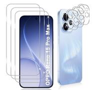 Datree 3 Piezas para OPPO Reno 15 Pro Max Protector de Pantalla, con 3 Piezas Protector de Lente de Cámara,Dureza 9H Sin Burbujas, Alta Definicion,Anti-Arañazos Cristal Templado
