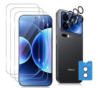 Datree 3 Piezas para Xiaomi Mi 17 Pro Max Protector de Pantalla, con 3 Piezas Protector de Lente de Cámara,Dureza 9H Sin Burbujas, Alta Definicion,Anti-Arañazos Cristal Templado