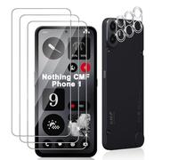 Datree 3 Piezas Protector de Pantalla para Nothing CMF Phone 1, con 3 Piezas Protector de Lente de Cámara,Dureza 9H Sin Burbujas, Alta Definicion,Anti-Arañazos Cristal Templado