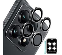 Datree Protector de Lente de Cámara para Xiaomi 14T Pro 5G, 9H Dureza, Individual Metal Protector Camara, HD Anti-Arañazos Cristal Templado Cámara Trasera Lente Protector - Negro